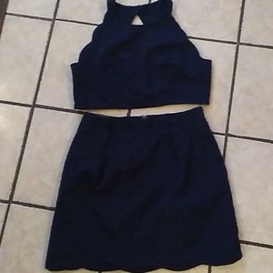 Matching shirt and skirt